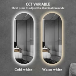 Luxury Beauty Salon Dressing LED Lights Runway Round Arch Backlit LED Mirrors Body Mirror Full Length Mirror