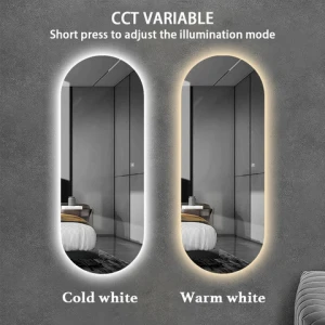 Luxury Beauty Salon Dressing LED Lights Runway Round Arch Backlit LED Mirrors Body Mirror Full Length Mirror
