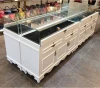 Luxury brand LED light jewelry showroom decoration wall glass jewelry display case cabinet for jewelry store