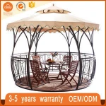 Luxury Cumstomized European Style Dome Waterproof Round Gazebo For Patio Garden