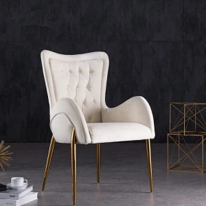 luxury dining chairs modern arm chair stainless steel legs dining room hotel elegant restaurant chairs