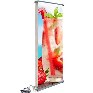 Luxury Electronic Scrolling Moving Roll Up Display Stand