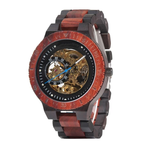 Luxury Fashion OEM Men Hand Automatic Watch High Quality Wrist Watches Men Original Brand Custom Logo Wood Watch