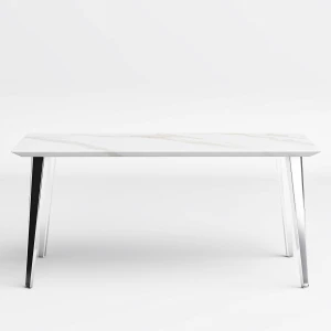Luxury Nordic Minimalistic Dining Table Creative Modern Stainless Steel Marble Dining Table