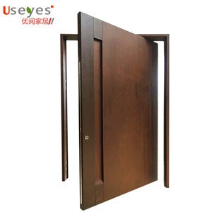 Luxury revolving new style wooden pivot entrance door design