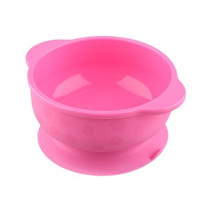 Manufacturer food grade kids silicone baby suction feeding bowl with handle