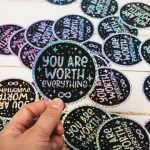Manufacturer Supplied High Quality Custom Funny Shine Glitter Hologram Christmas Sticker Gift Set