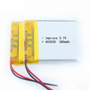 Manufacturers 403035 3.7V 380mAh rechargeable lipo battery cheap 3.7v lithium polymer battery