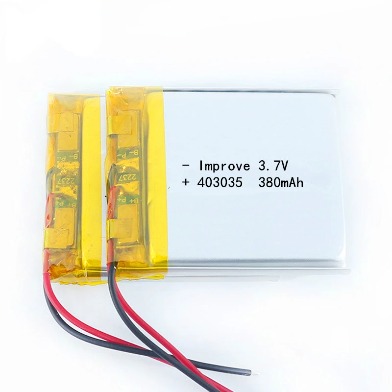 Manufacturers 403035 3.7V 380mAh rechargeable lipo battery cheap 3.7v lithium polymer battery