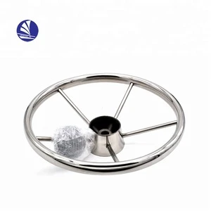 Marine Boat Accessory High Polish Stainless Steel Steering Wheel 395mm/457mm/510mm