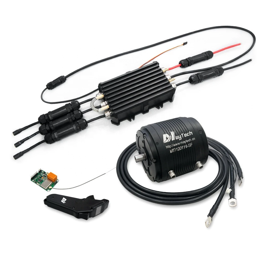 Maytech 32%off 120116 200KV 18KW motor watercooled engine 300A ESC and waterproof remote for electric hydrofoil boat jet board