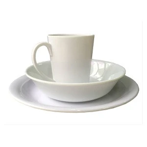 melamine dinnerware 12 pcs melamine dinner set with white color  plate and bowl mug set