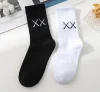 Mens Sports Socks Solid Color Mid-Calf Basketball Outdoor Running Socks Breathable Cotton Sweat Absorbent Crew Knitted Cuff