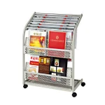 Metal floor standing book  Book Or Magazine display shelf For Hotel Lobby