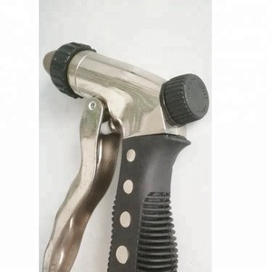 Metal hose nozzle front trigger adjustable spray gun zinc body with brass spray head