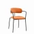 Import metal leather industrial dining armrest chair conference room stackable modern restaurant chairs from China
