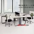 Import Metal Leg Acrylic Partition 2 Seats Office Manager Workstation from China