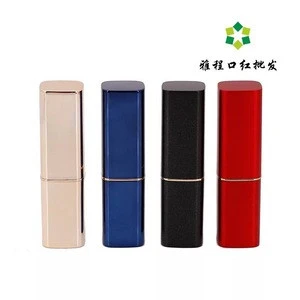 Metal square shape unique custom luxury Rose Gold lipstick tube packing design for cosmetic