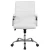 Import Mid-Back White LeatherSoft Executive Swivel Office Chair with Chrome Base and Arms from USA