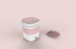 Mini washing machine silicone water folding washer bucket Collapsible Foldable automatic underwear washing machine for baby