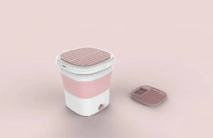 Mini washing machine silicone water folding washer bucket Collapsible Foldable automatic underwear washing machine for baby