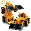 Mini world new childrens plastic bulldozer robot toy