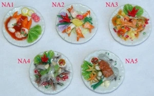 Miniature shrimp, Miniature seafood dish meal (size 1 inch)