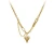 Import Minimal stainless steel rectangle chain heart charm 18k gold jewelry necklace set from China