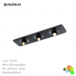 Modern IP40 Black 3x1W 3W led jewellery light /led cabinet light/led spot light