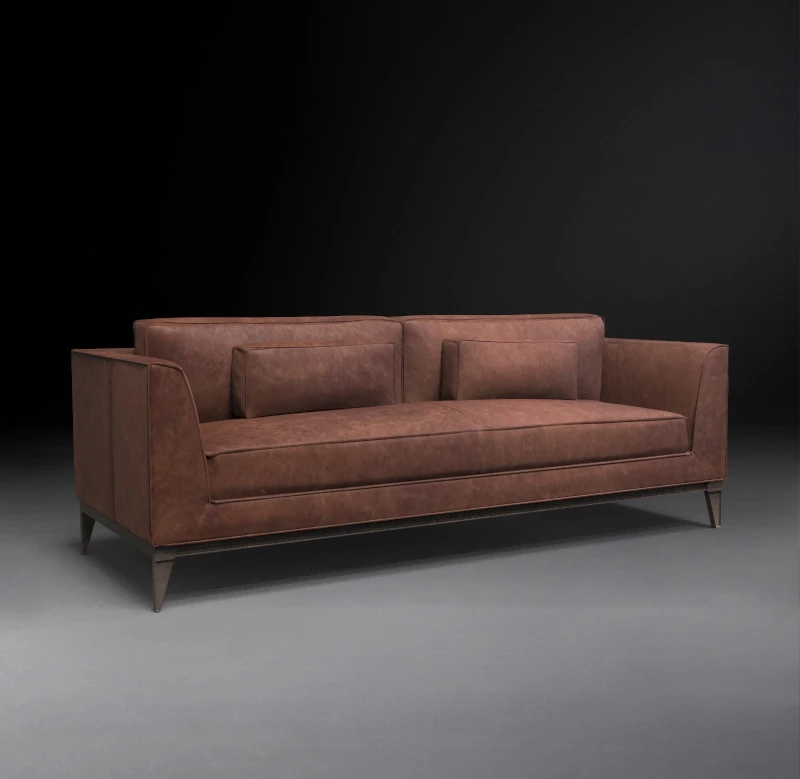 Modern luxury sofa furniture living room solid wood frame modern leather sofa for home furniture