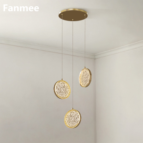 Buy Modern Pendant Light Gold Luxury Villa Living Room Stair Chandelier ...