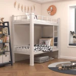 Modern Style Metal bunk Bed with Storage for Home School Hotel-Available in Single Queen King Sizes for Childrens Bedroom