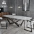 Import modern stylish and luxury marble dining table and chair set with metal leg from China