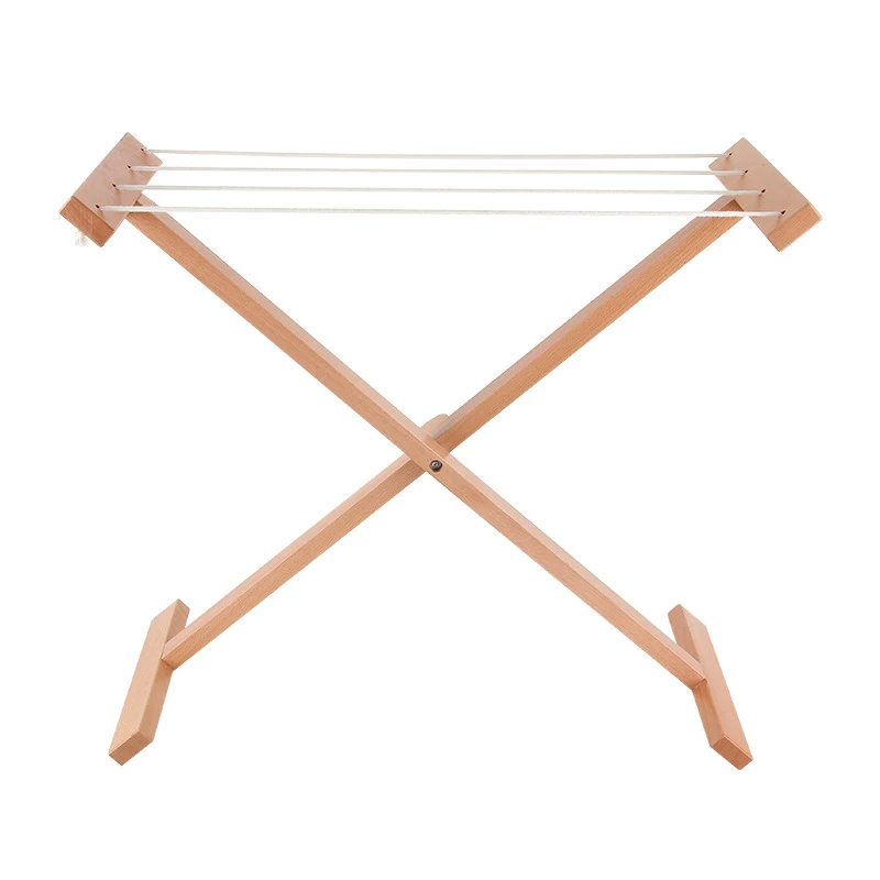Montessori Accessories Toys Wooden Clothing Rack Drying Stand Kids Learning Educational Furniture Preschool Toddler Toy