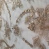 most popular gold thread sequin embroidery mesh fabrics for wedding dress
