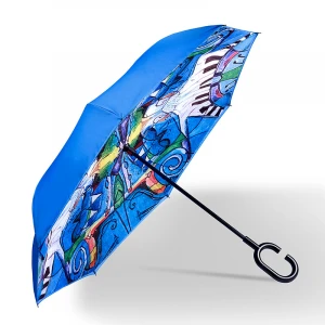 Most Selling Products 2021 Customize Design Windproof Advertising Inverted Umbrella