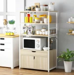 Multi functional kitchen 3 tier microwave oven rack storage microwave oven grill rack