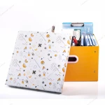 multi functional minimalist recycle paper cardboard toy container make up storage organizer box with lid
