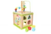 multifunction educational wooden activity cube toy
