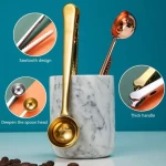 Multifunctional Food Sealing Bag Mouth Clip Spoon Milk Powder Stainless Steel Coffee Bean Measuring Spoon