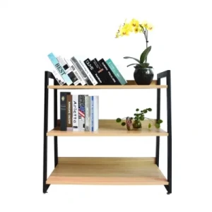 Multifunctional Home Office Display Stand Storage Rack 3 Tiers Bookcase MDF Bookshelf Wooden Bookshelf