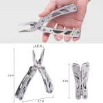 Multitool 12 in 1 Multi-Pliers with Screwdriver Bit Set Stainless Steel Multi-tool Kit for Outdoor Camping Hiking