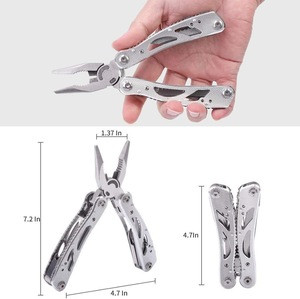 Multitool 12 in 1 Multi-Pliers with Screwdriver Bit Set Stainless Steel Multi-tool Kit for Outdoor Camping Hiking