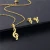 Import Musical Note Pendant Necklace Sets Stainless Steel Gold Plated Women Jewelry Set from China