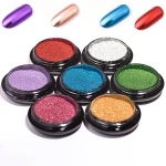 Nail Glitters Mirror Titanium Powder Super Shine Rose Gold Silver Metallic Manicure Nail Art Chrome Dust Decoration