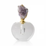 Natural Exquisite Handcrafted Crystal Quartz Amethyst Cluster Perfume Bottle Stones For Home Decor