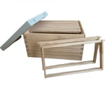 Natural Wooden Bee House Insect Habitat Animal Cages for Insect and Bee