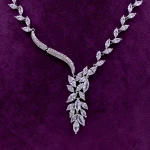 Nes0003 Plant Classic Style  inlay CZ Stone Wedding Accessories Bridal Jewelry Sets