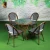 Import New Design Commercial Modern Rattan Glass Restaurant Coffee Shop Cafe Tables And Chairs Furniture Sets from China