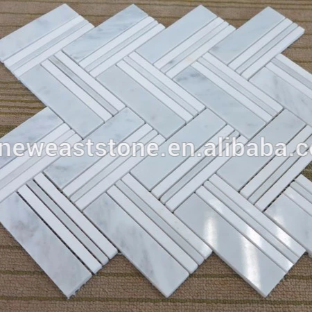 new design herringbone mosaic tile backsplash